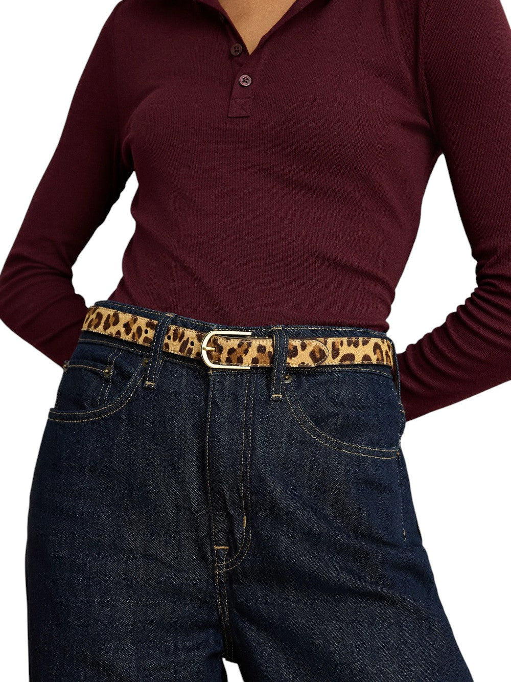 Lauren Ralph Lauren Cintura Donna MDRN RND BKL-BELT-SKINNY 412P16745001