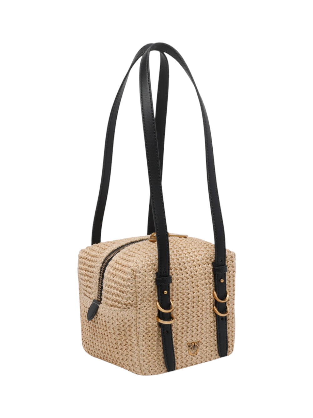 Pinko Borsa Donna Cubic Bag Rafia + Vitello 106465A391C24Q
