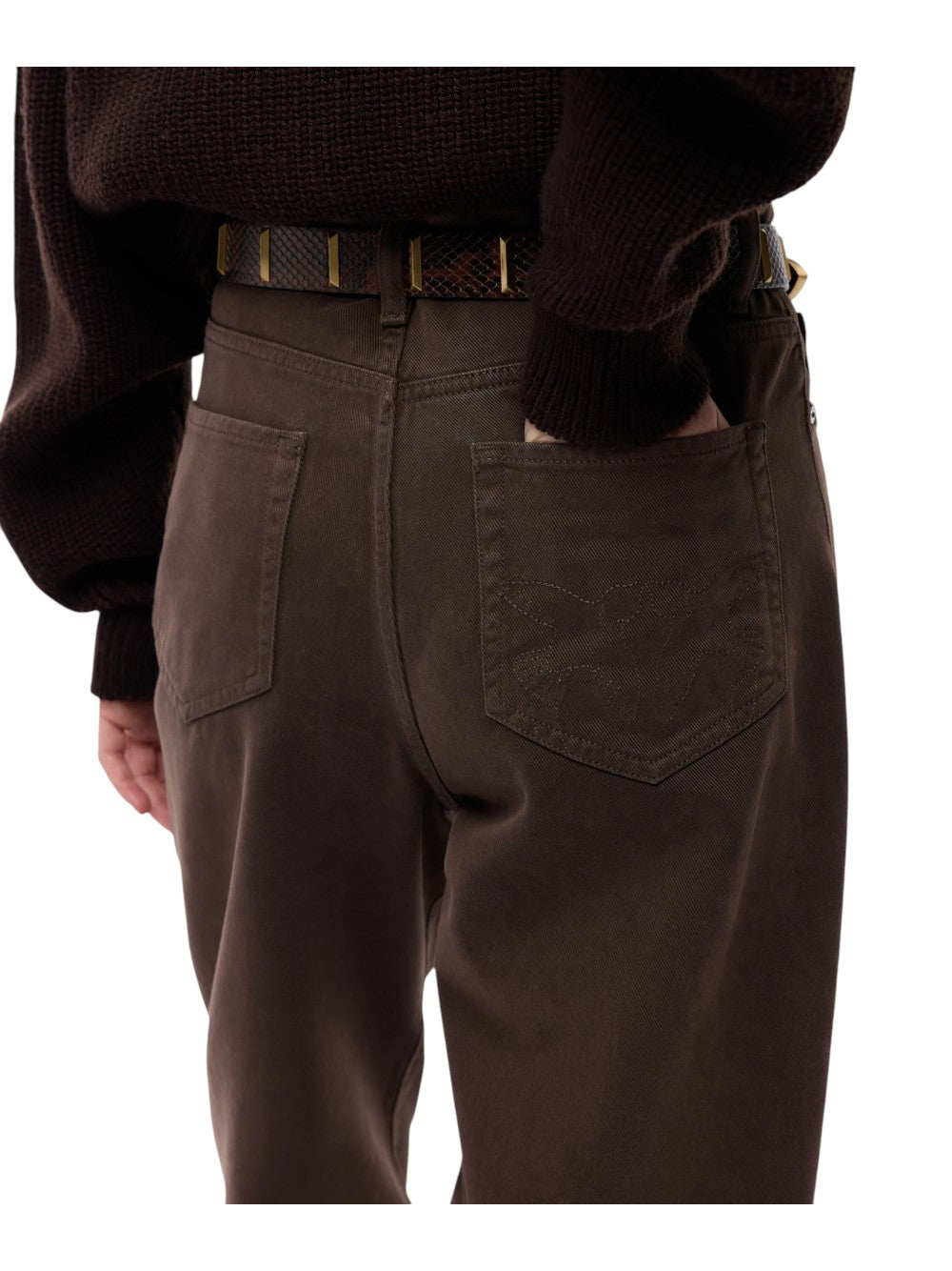 Pinko Pantalone Donna ESTELLE EGG BULL FISSO WASHED 103857A3KU L72