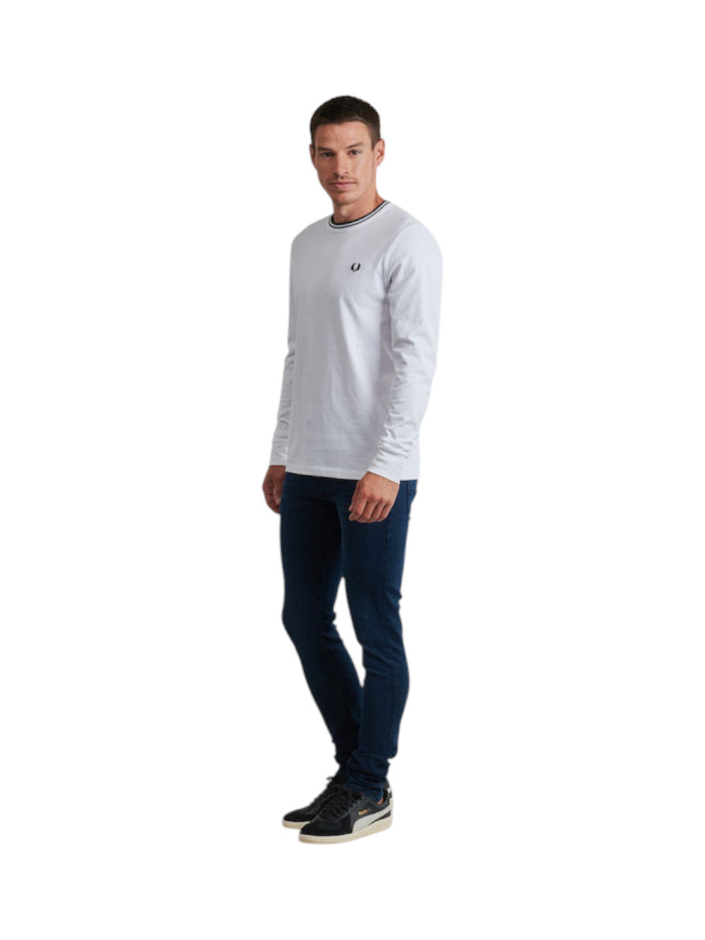 Fred Perry T-shirt Uomo FP LS TWIN TIPPED T-SHIRT M9602 100