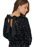 ONLY Maglia Donna ONLCONFIDENCE L/S SEQUIN BOW TOP JRS 15360166