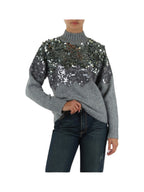 Liu Jo Maglia Donna MAGLIA CHIUSA M/L RICAMO PAILL CF6258MA63S 02050