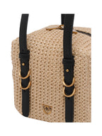 Pinko Borsa Donna Cubic Bag Rafia + Vitello 106465A391C24Q