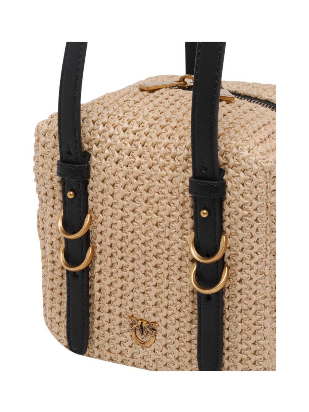 Pinko Borsa Donna Cubic Bag Rafia + Vitello 106465A391C24Q