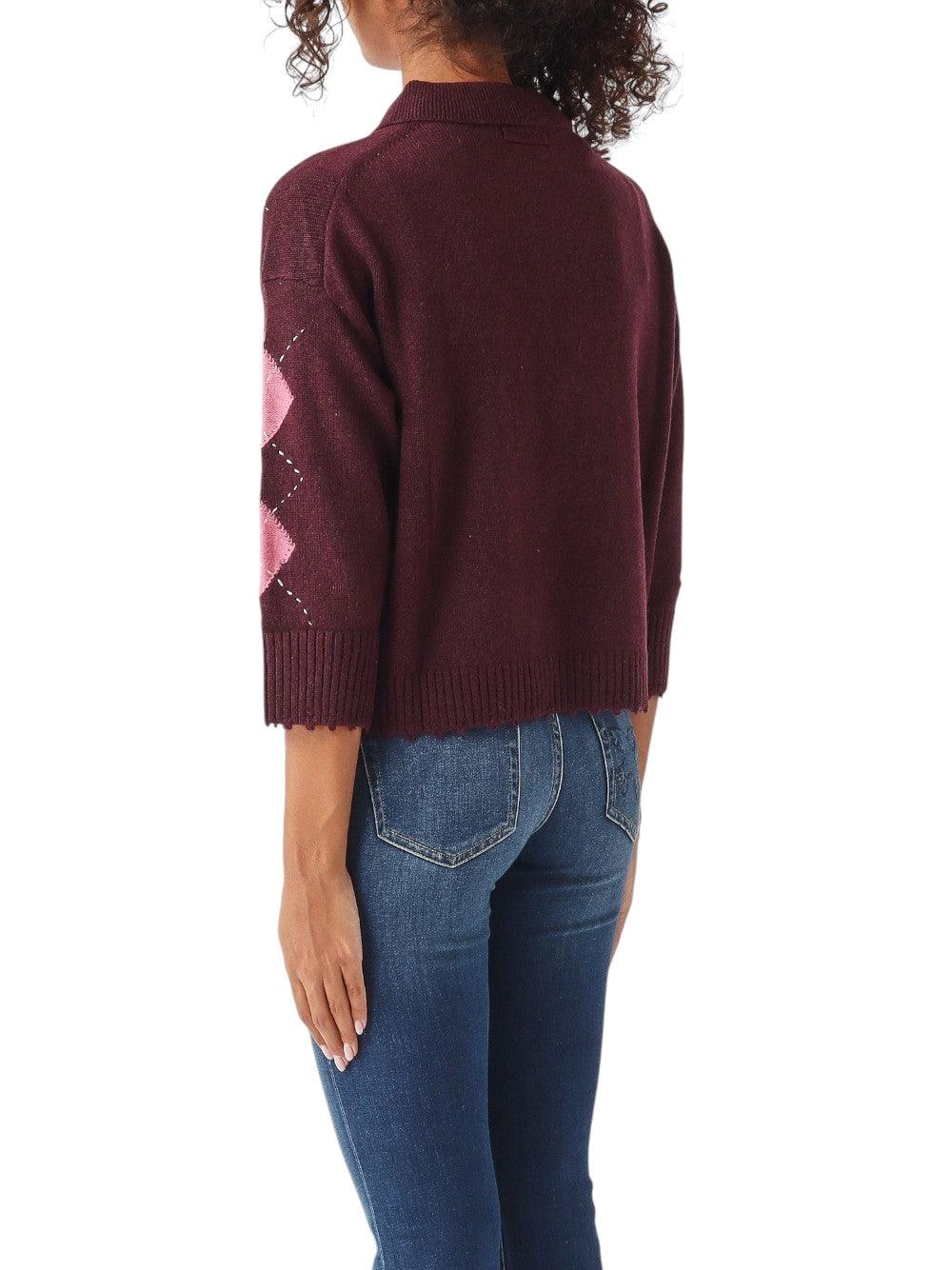 Pinko Maglia Donna CORK POLO ARGYLE CON CLOTH STI 107286A3IE YN2