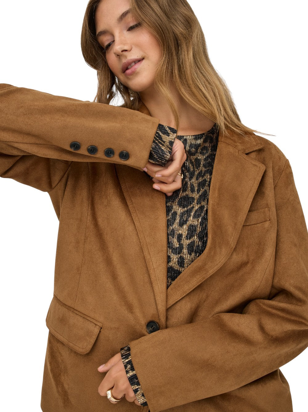ONLY Giacca Donna ONLINA LIFE L/S FAUX SUEDE BLAZER TLR 15357019