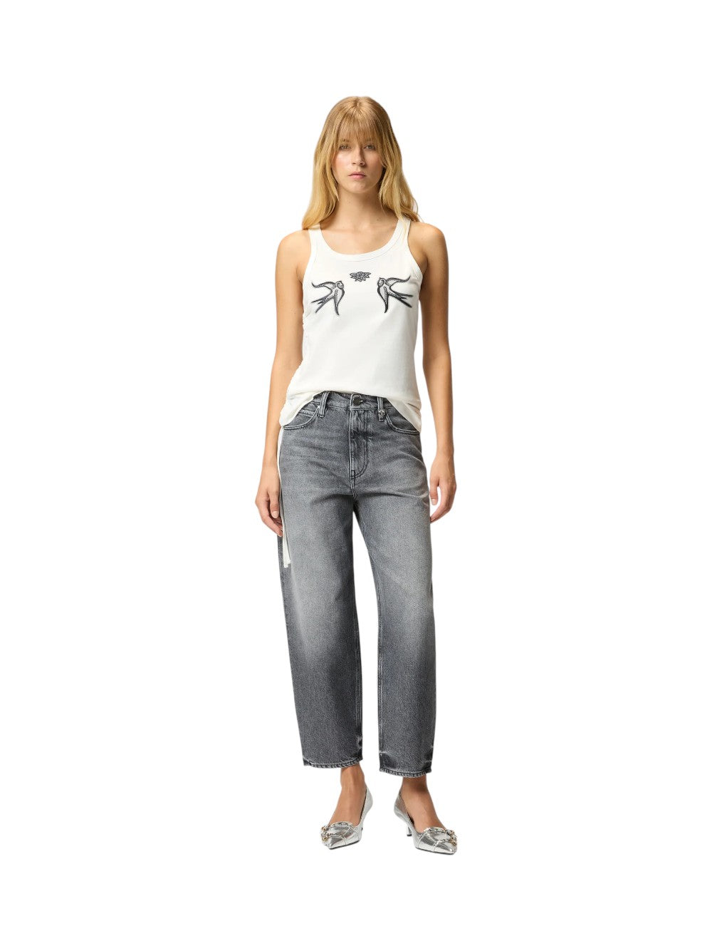 Pinko Jeans Donna ESTELLE EGG MOONLIGHT GRAY DEN 103857A2RY PJ9