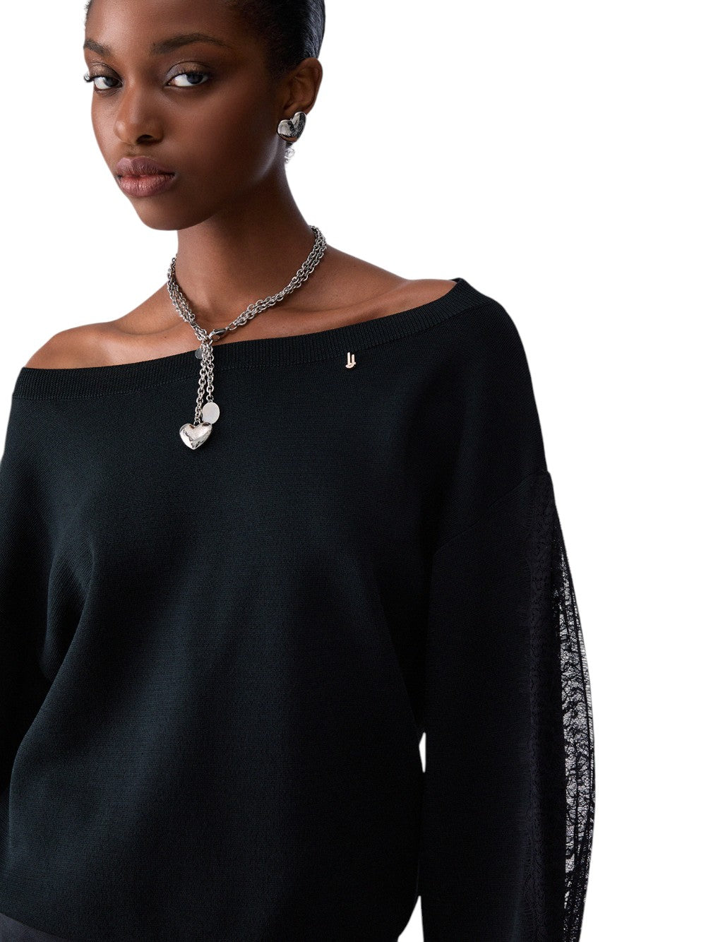 Liu Jo Maglia Donna ECS MAGLIA CHIUSA M/L C/PIZZO CF6264MS55N 22222