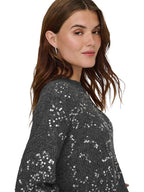 ONLY Maglia Donna ONLALTA LS SEQUIN O-NECK KNT 15353230