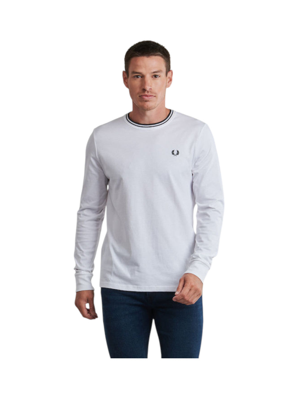 Fred Perry T-shirt Uomo FP LS TWIN TIPPED T-SHIRT M9602 100