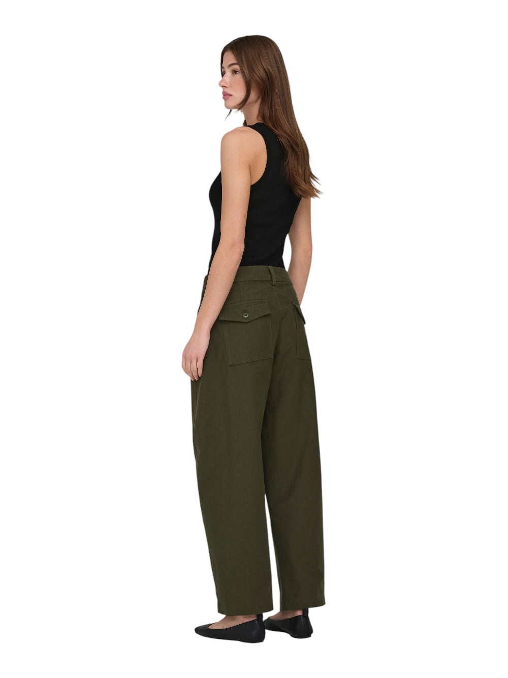 ONLY Trousers Donna ONLCLAIR MW BARREL PANT PNT NOOS 15371522 19-0404 TCX