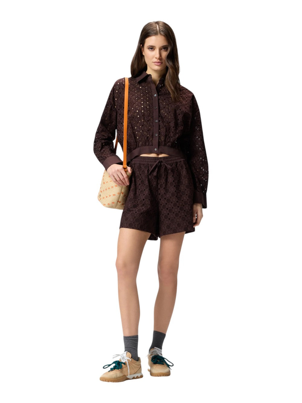 Pinko Pantalone Donna LIZ SHORTS POPELINE RICAMO SAN 106223A35PM28