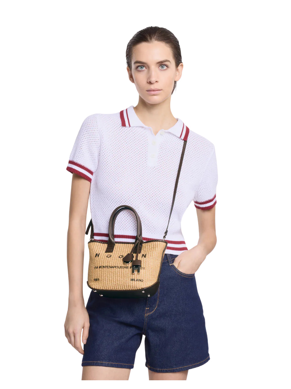 Hogan Borsa Donna ADDRESS SHOPPING MINI TESS. RAFIA KBW01TA5100UYI 7E06