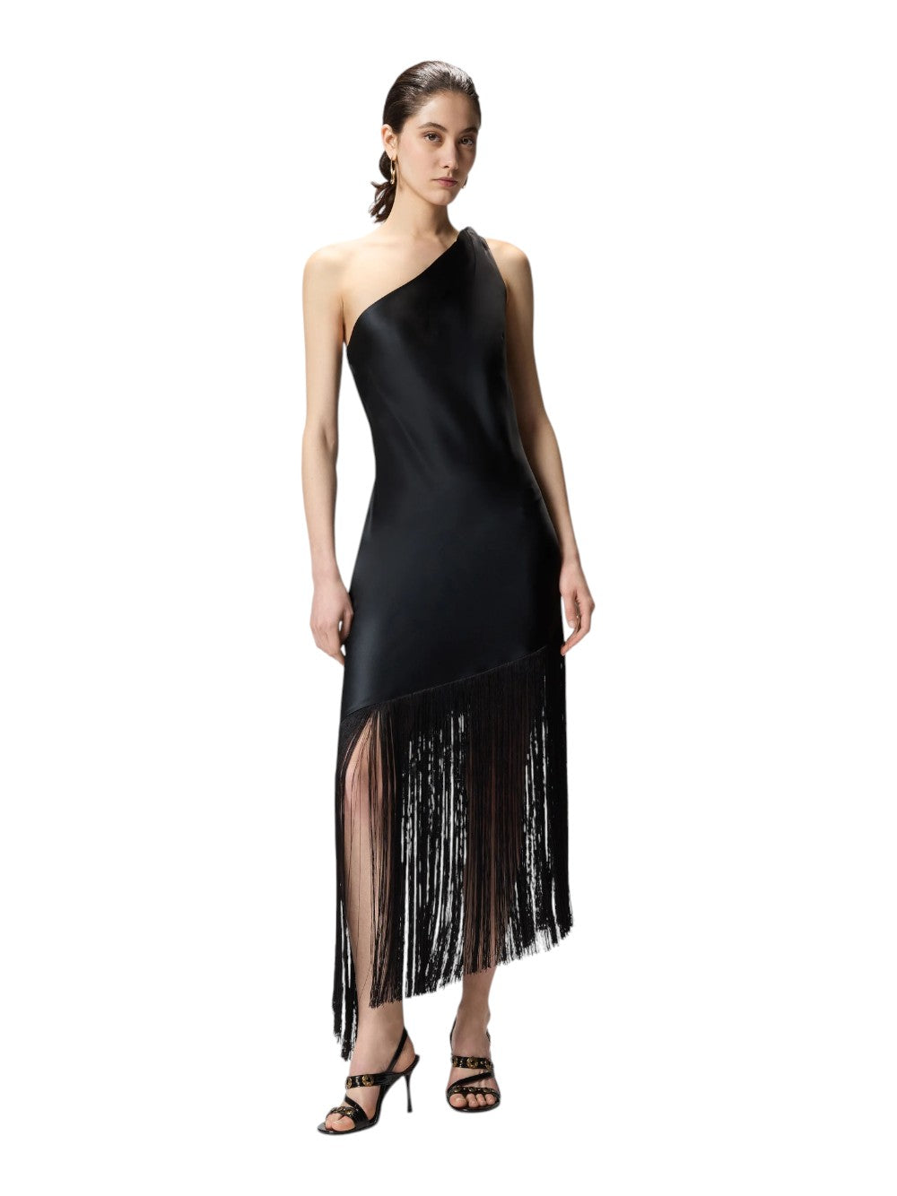 Pinko Abito Donna KIWI ABITO SATIN CON FRANGE 106352A33DZ99