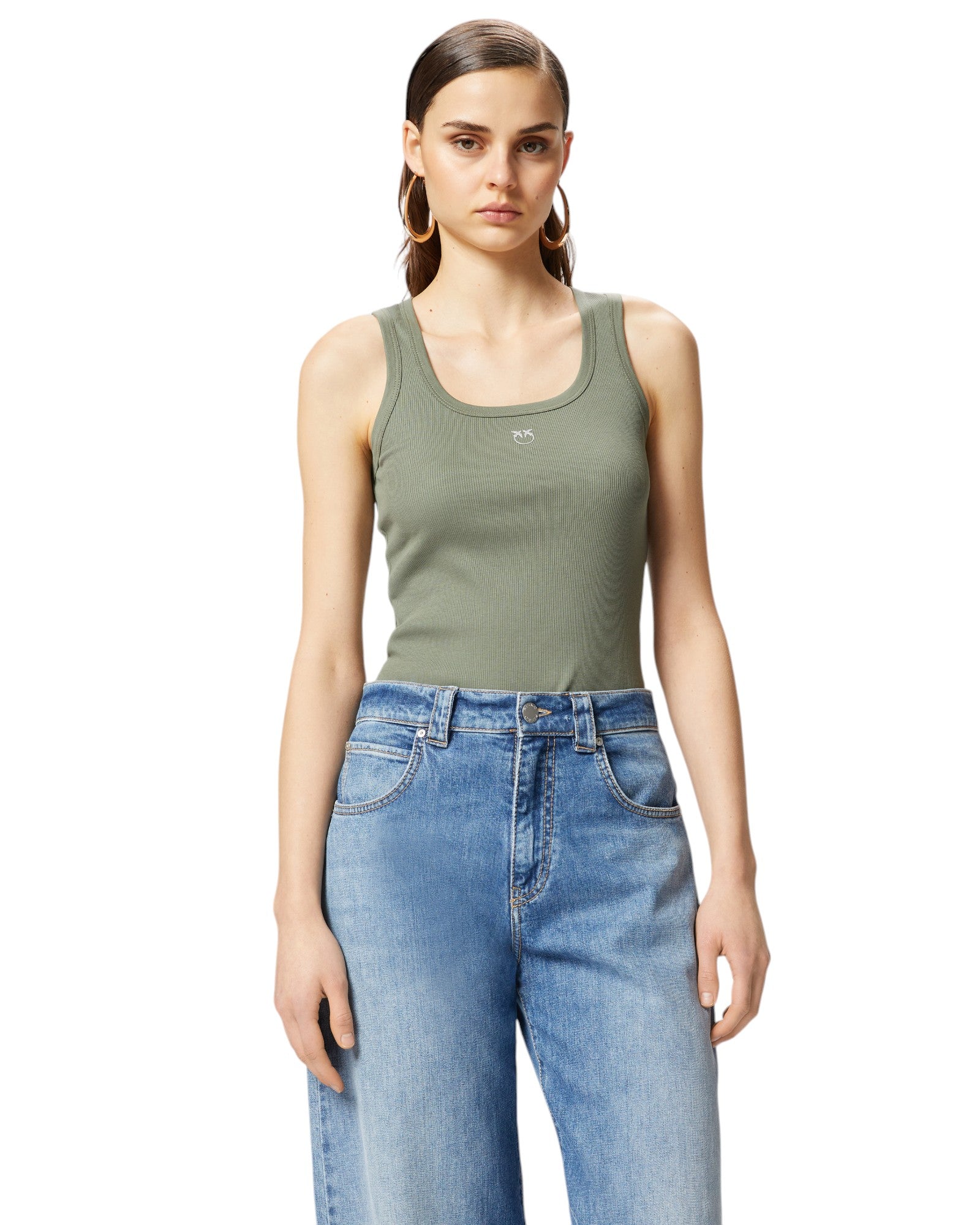 Pinko Top Donna CALCOLATORE CANOTTIERA