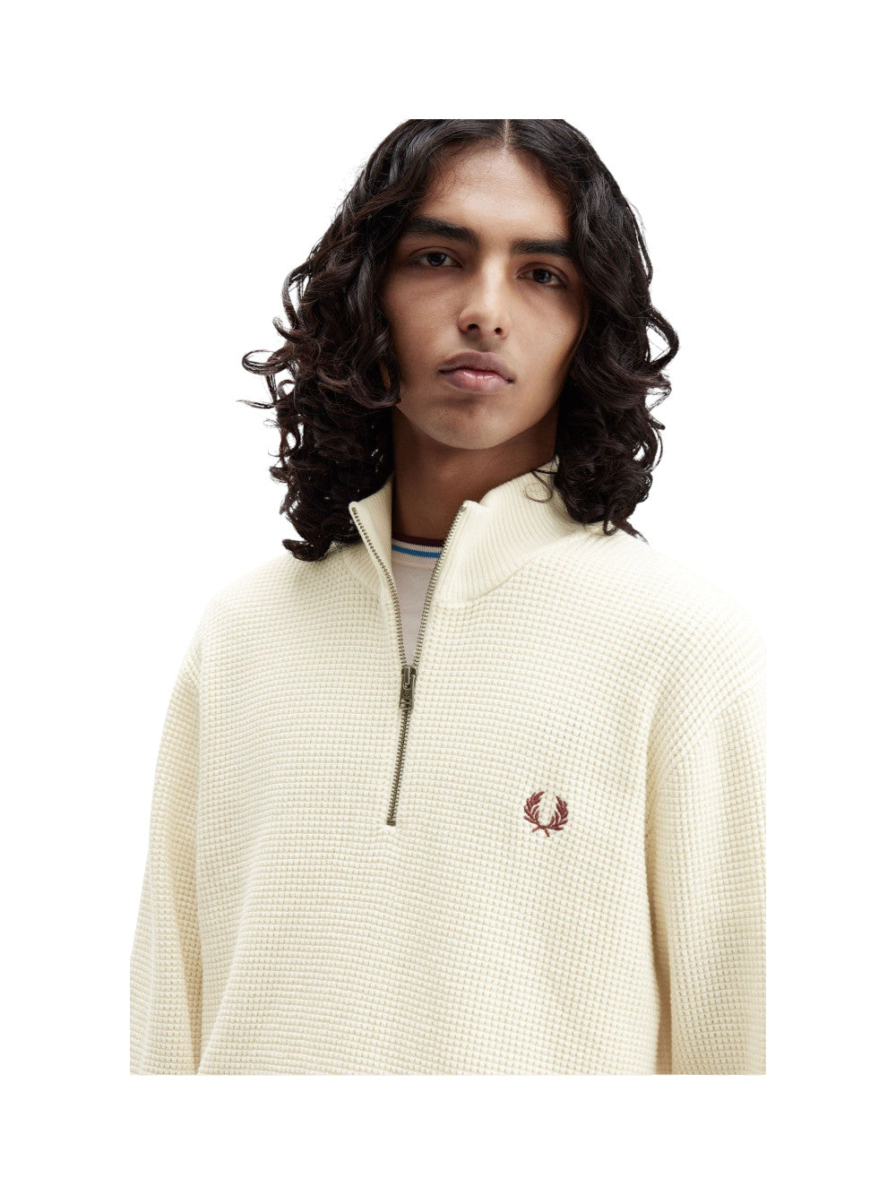 Fred Perry Maglia Uomo FP WAFFLE STITCH HALF ZIP JUMPER K8557 560