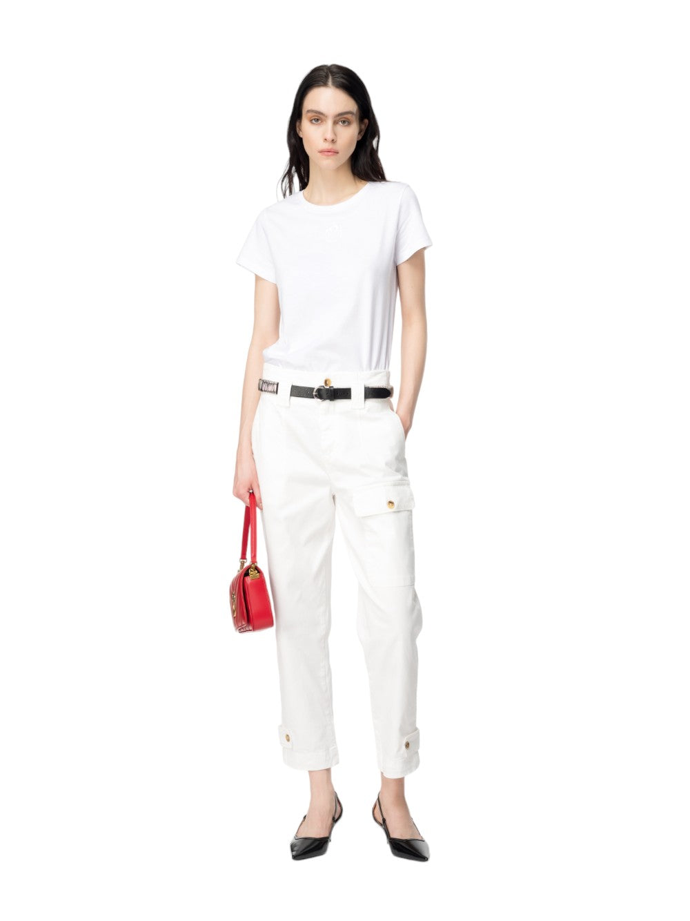 Pinko Women's T-SHIRT BUSSOLOTTO T-SHIRT JERSEY LOGO