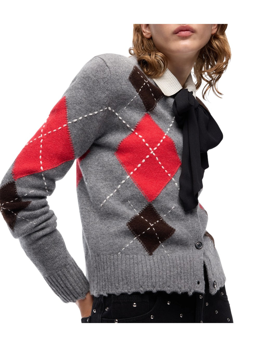 Pinko Maglia Donna CARDIFF CARDIGAN ARGYLE CON CL 107284A3IE IL1