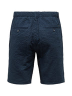 ONLY & SONS Bermuda Uomo ONSLEO LIFE 0009 SEERSUCKER 22028301 Navy Blazer