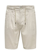ONLY & SONS Bermuda Uomo ONSLEO LIFE 0009 SEERSUCKER 22028301 Silver Lining