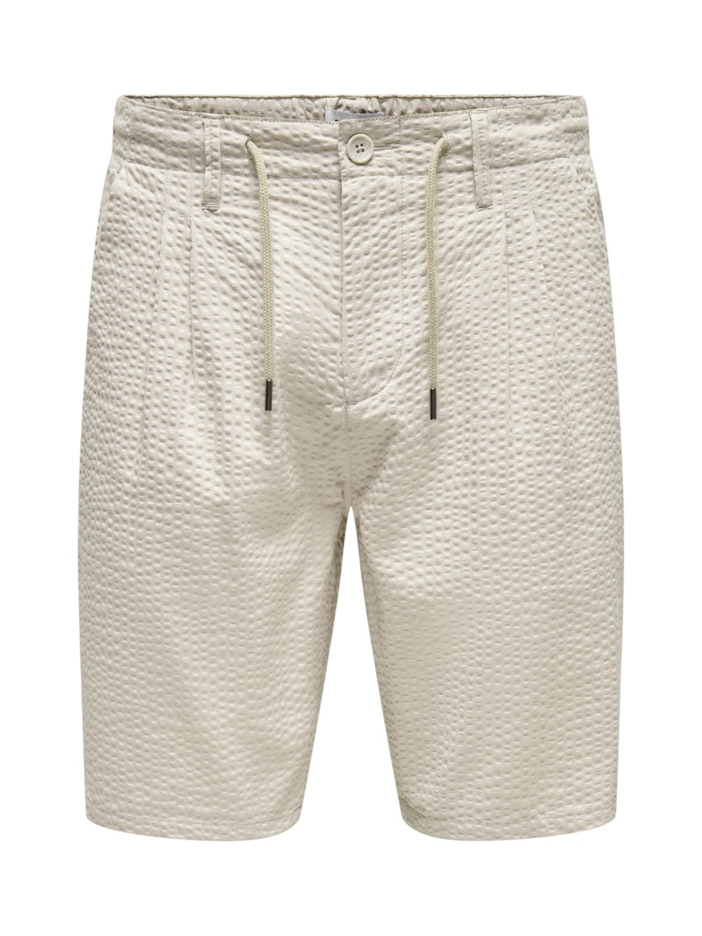 ONLY & SONS Bermuda Uomo ONSLEO LIFE 0009 SEERSUCKER 22028301 Silver Lining