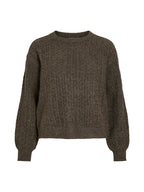 VILA Maglia Donna VIRYLEIGH O-NECK L/S KNIT TOP/TES 14108860
