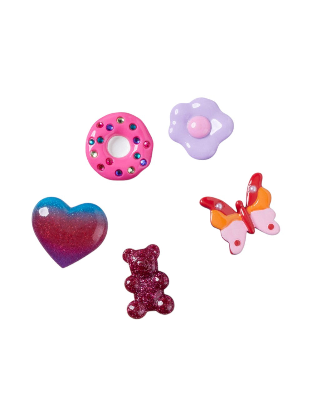 CROCS Charm Donna Purple and Pink Fun 5 Pack CR.6037 JIB UCOL