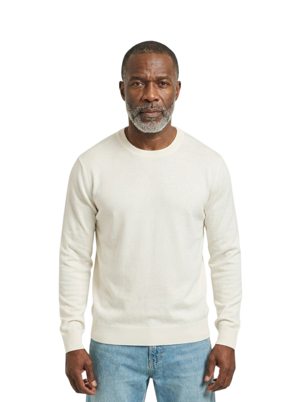 John Richmond Maglia Uomo PADILE CREW NECK UMP26022MA OFF-WHITE