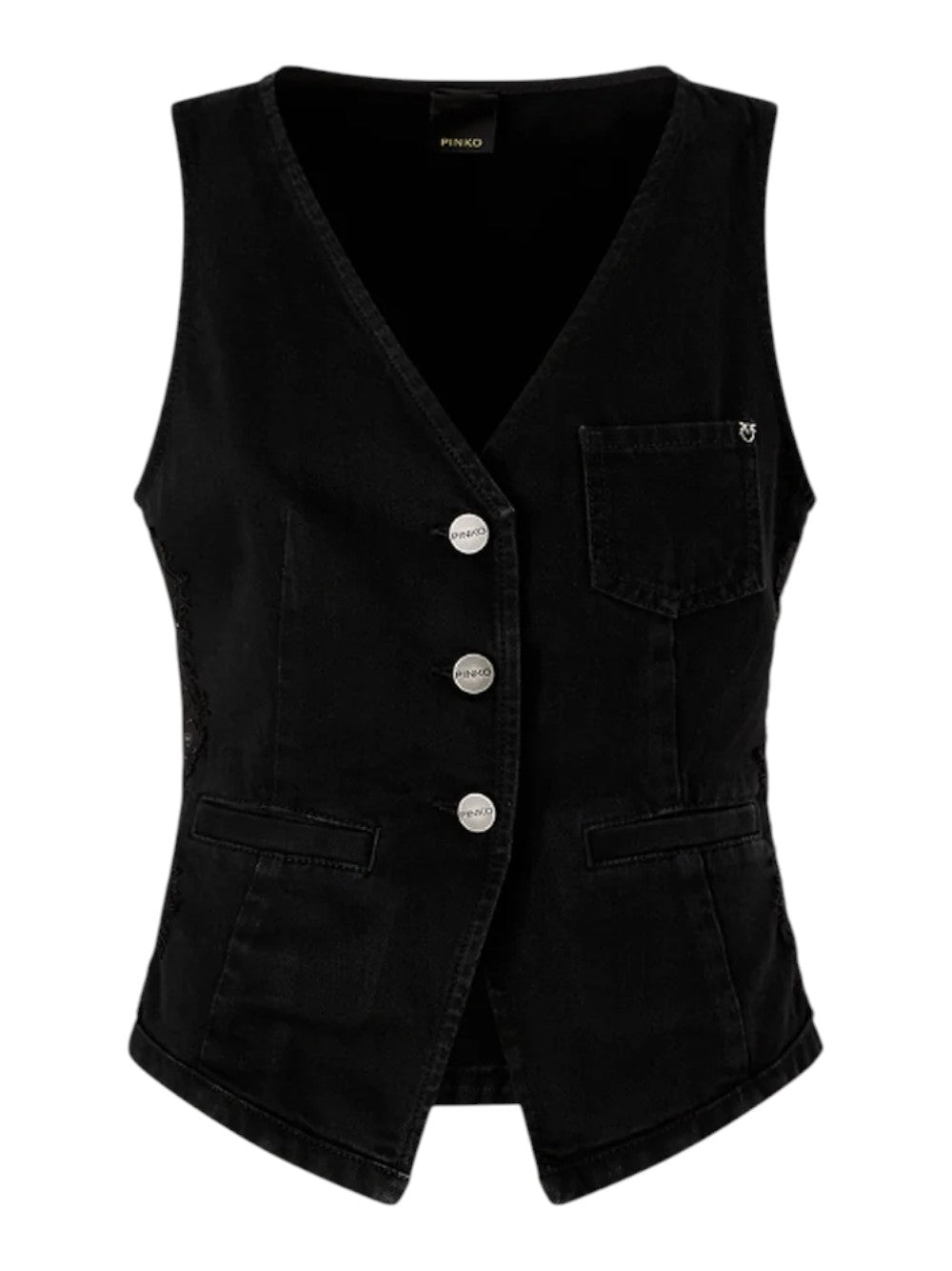 Pinko Giacca Donna GARDENER GILET BLK BLK DENIM + 106424A33VZ99