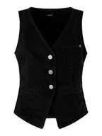 Pinko Giacca Donna GARDENER GILET BLK BLK DENIM + 106424A33VZ99