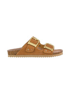 Colors of california Ciabatta Donna Two Buckle Sandal Nubuck Stras HC.BIO501 NAT