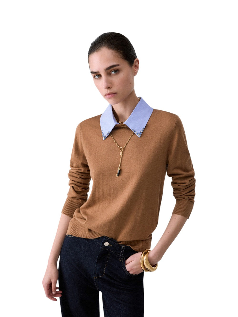 Liu Jo Maglia Donna MAGLIA CHIUSA COLLETTO POPELIndia WF6452MA16R L9440