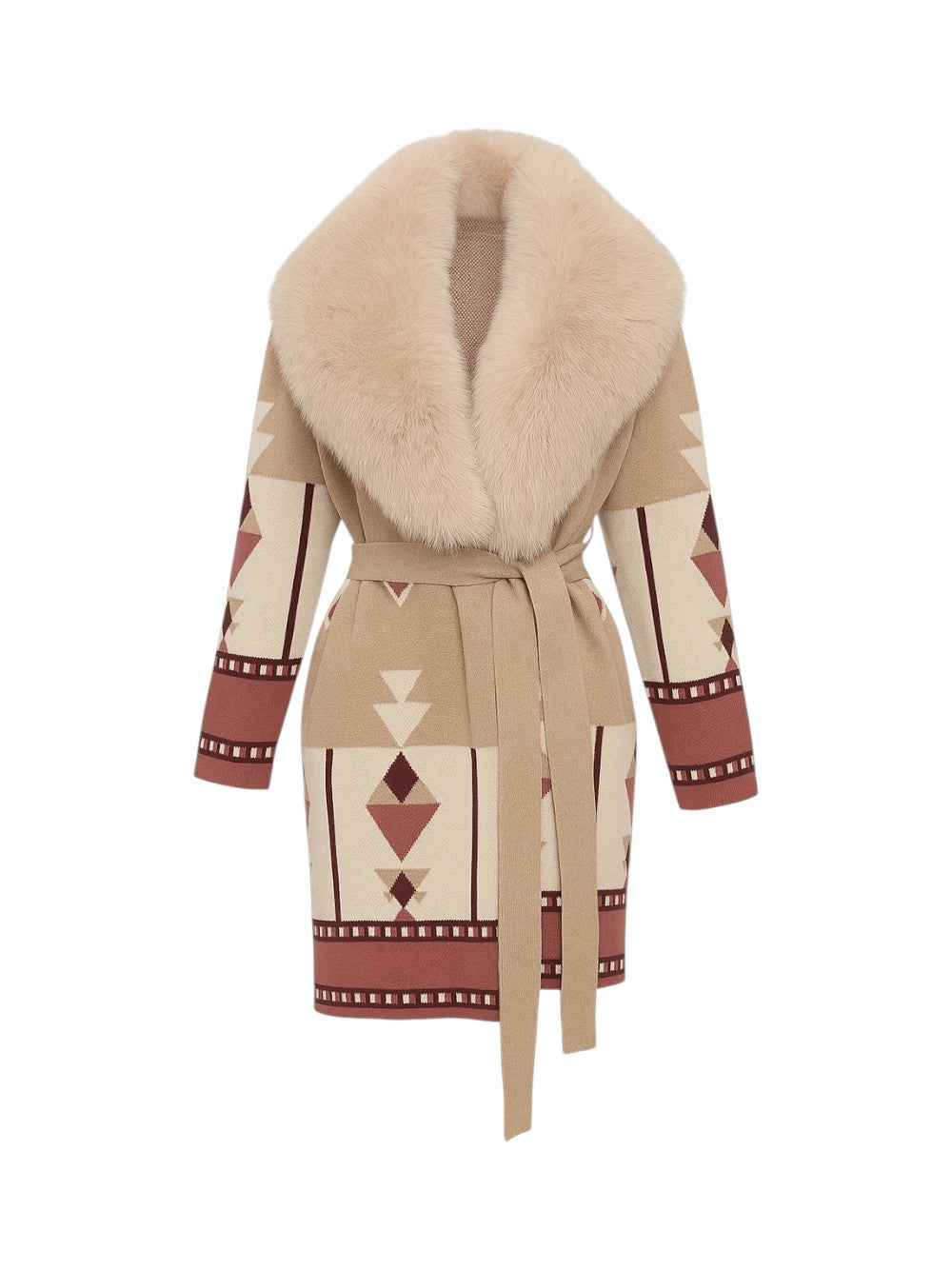 Yes London Cardigan Donna Cardigan Collo Volpe M/24VO