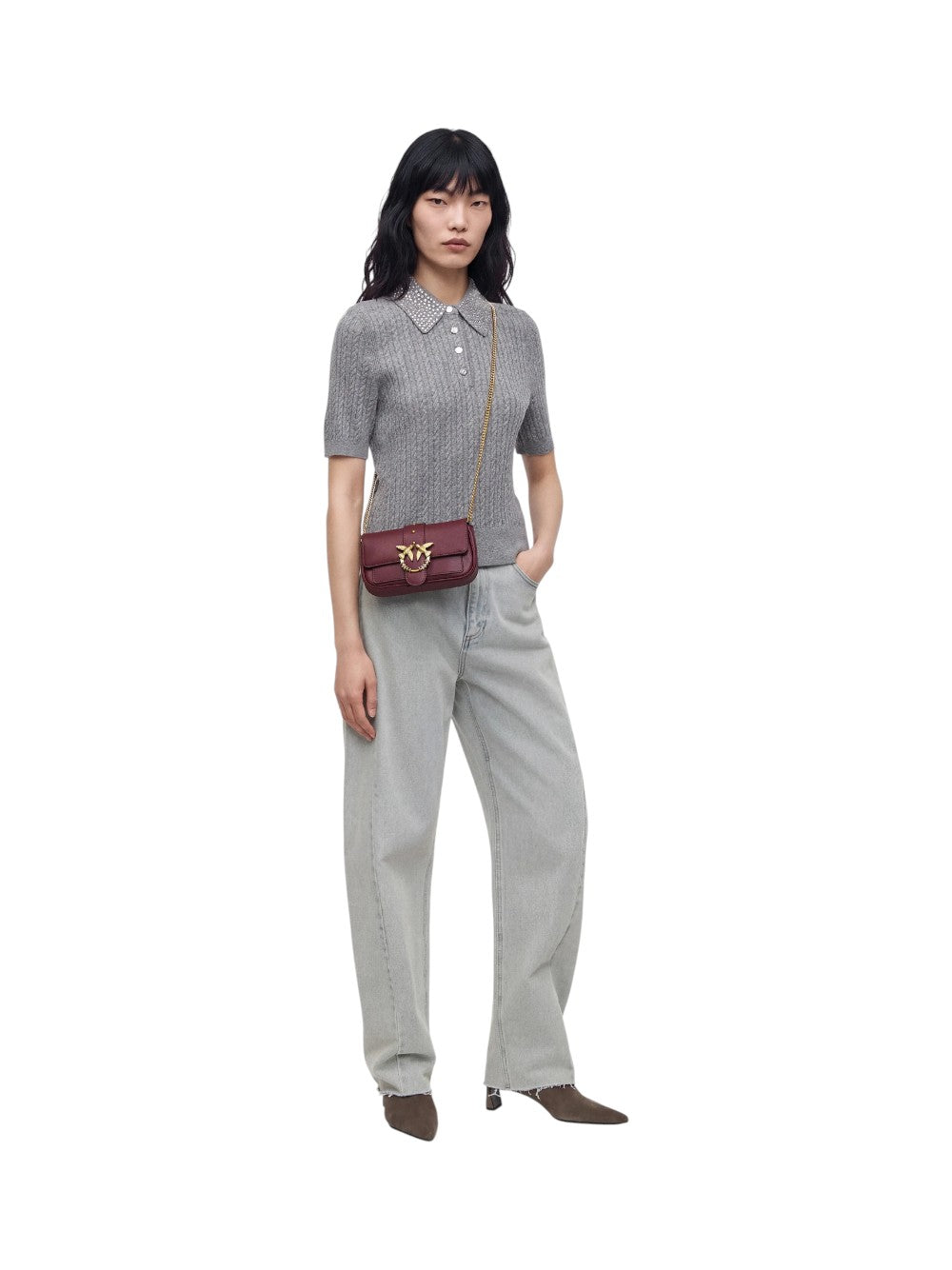 Pinko Borsa Donna LOVE POCKET NEW BUCKLE VITELLO 107072A0F1 WW5Q