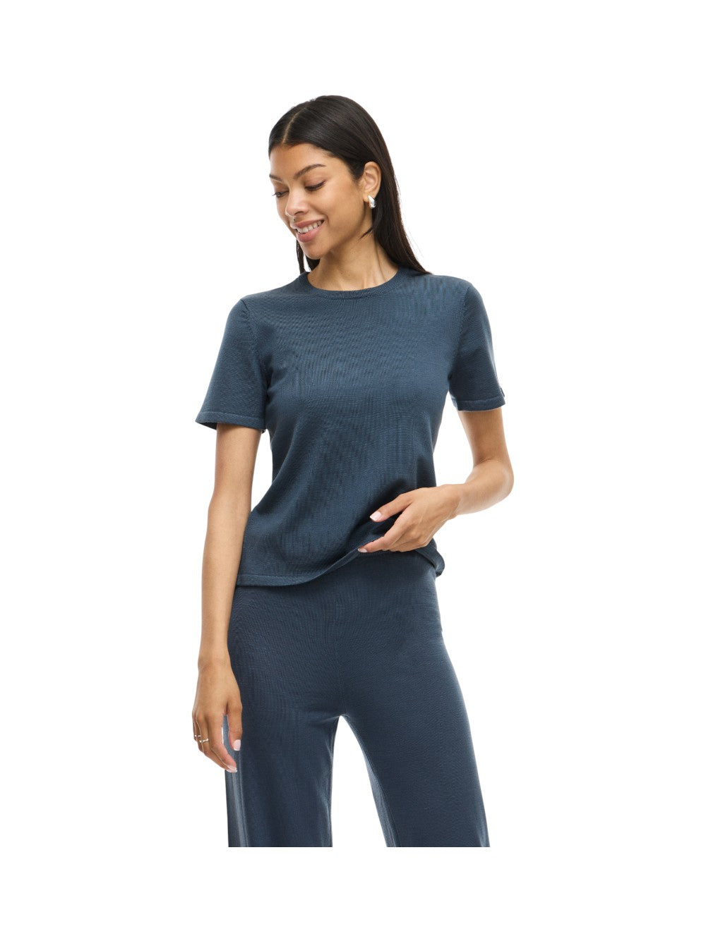 VILA T-shirt Donna VILIPSA 2/4 O-NECK KNIT TOP/PB/R 14108149