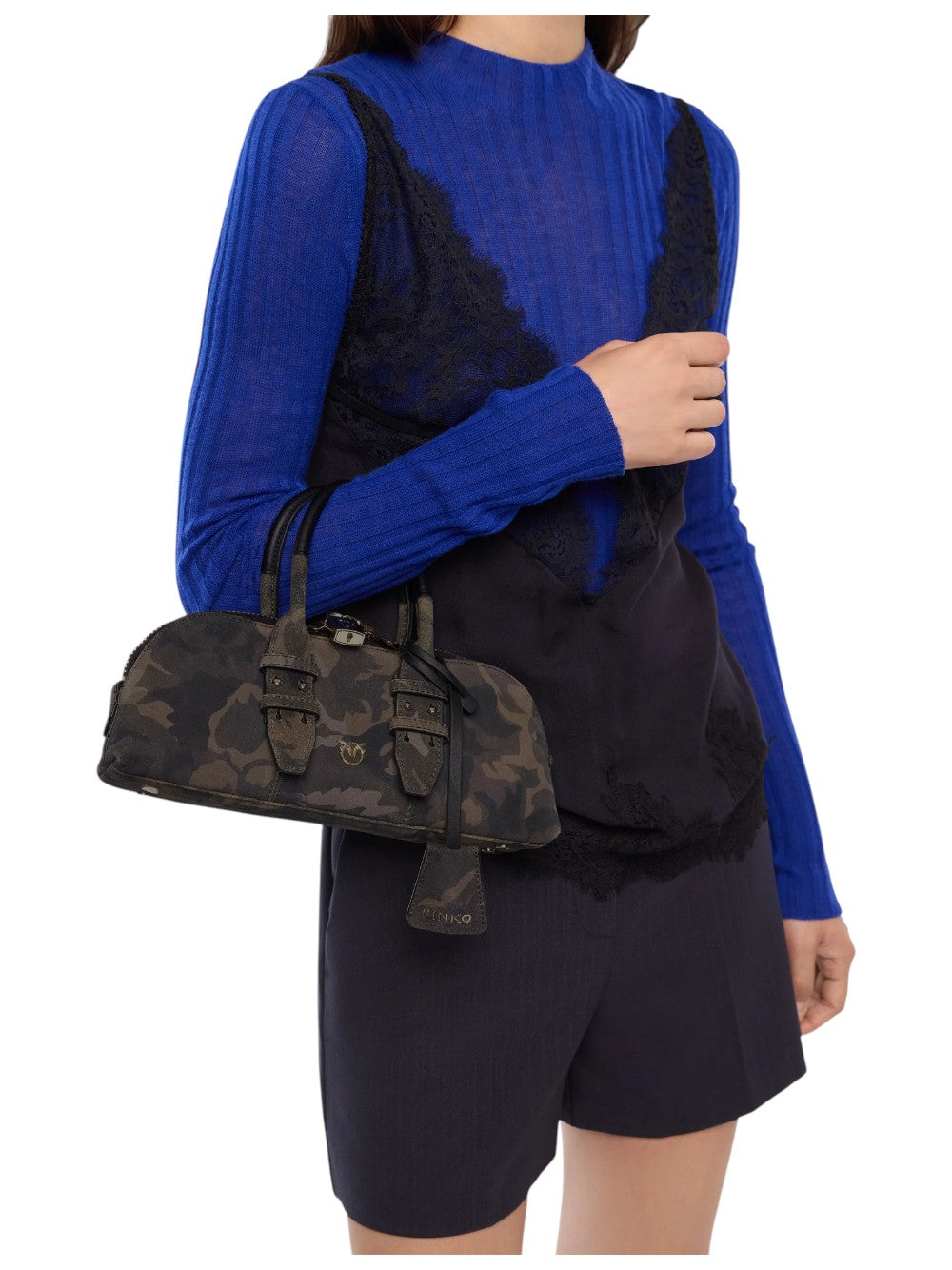 Pinko Borsa Donna BOWLING BAG HORIZONTAL SUEDE P 105334A3LR ST3Y