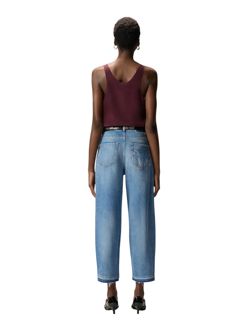Pinko Jeans Donna ESTELLE EGG DIRTY BLUE DENIM 103857A341PJF
