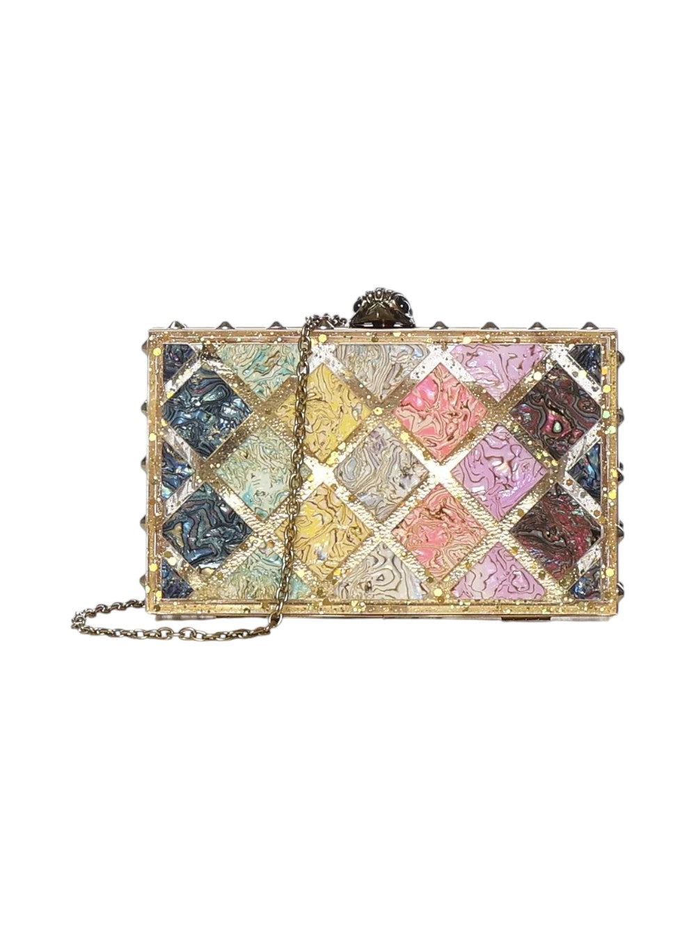 Kurt Geiger Borsa Donna Crystal Quilt Box Clutch 3592999979 99