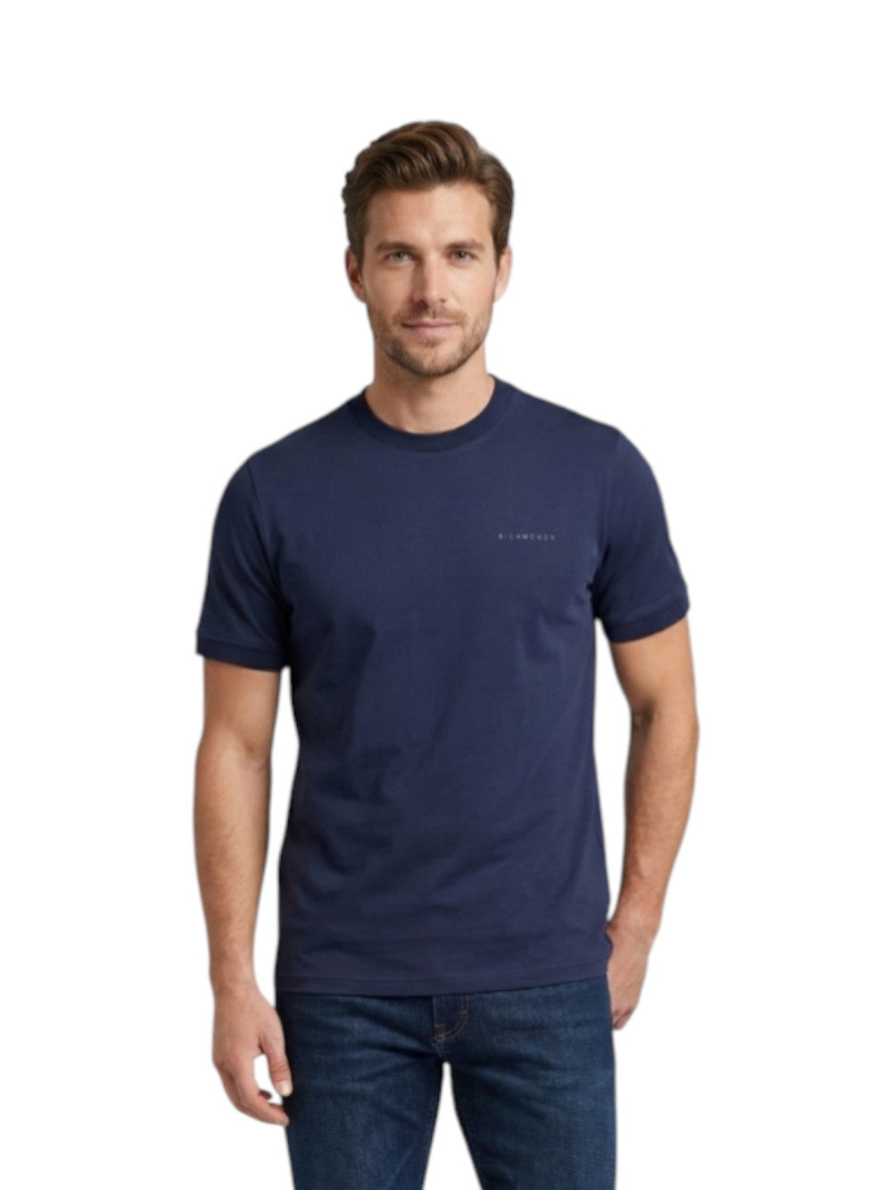 John Richmond T-SHIRT Uomo RESPIR UMP26076TS BLUE NAVY