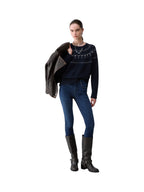Liu Jo Maglia Donna ECS MAGLIA CHIUSA M/L RICAMO WF6371MS009 L9528