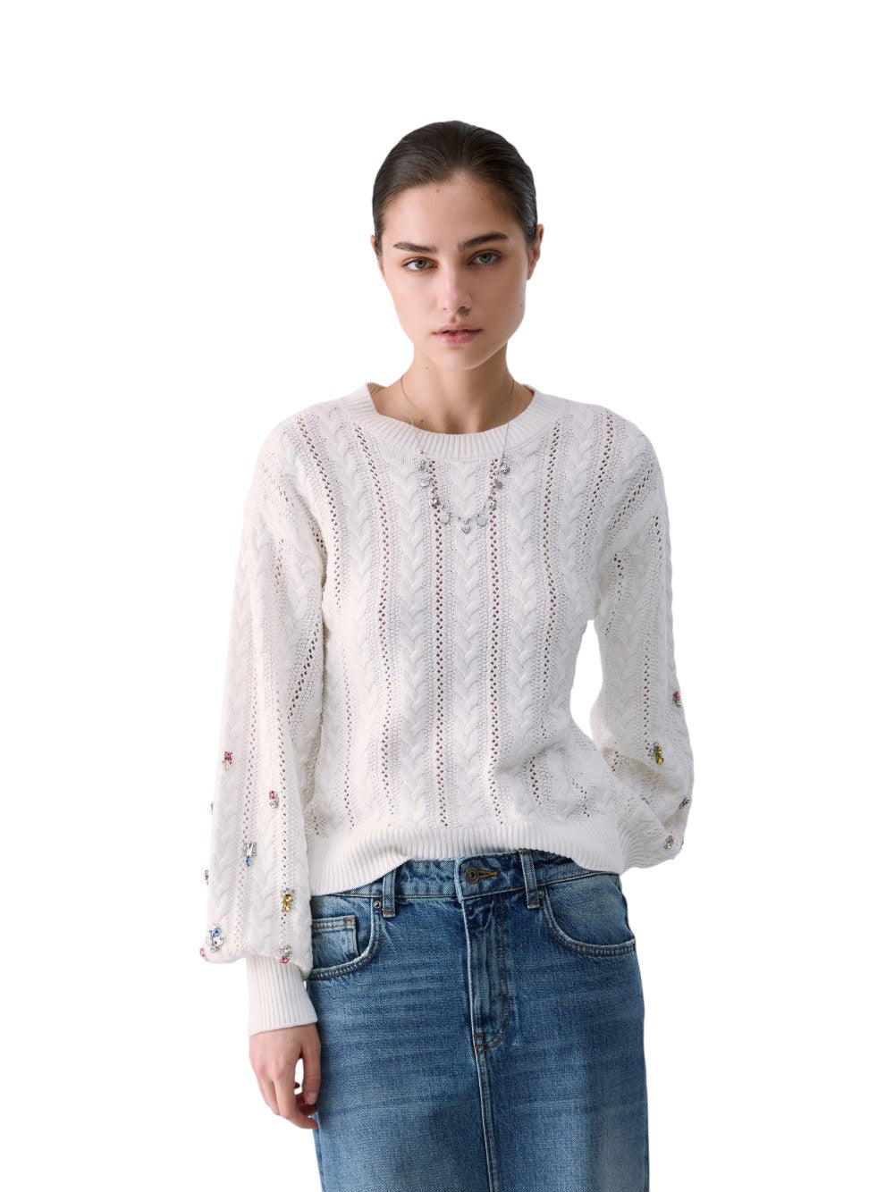 Liu Jo Maglia Donna ECS MAGLIA CHIUSA M/L TRECCE WF6090MS051 10701
