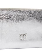 Pinko Women's Horizontal Flat Laminated Leather Bag