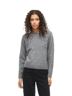 VILA Maglia Donna VILANIE O-NECK L/S DECO KNIT TOP 14109993