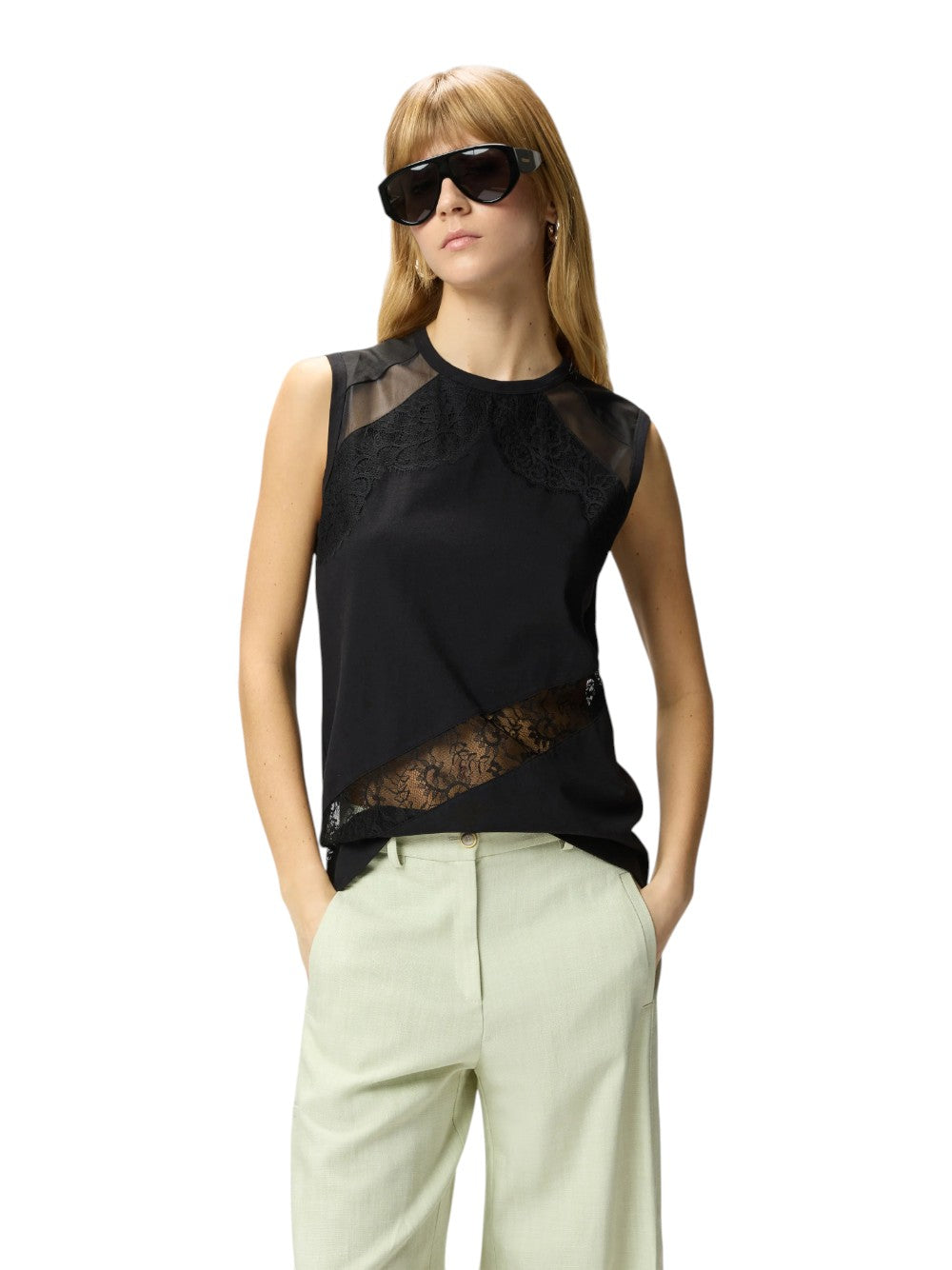 Pinko T-SHIRT Donna MOLLY MAGLIA JERSEY COTONE CON 106291A335Z99