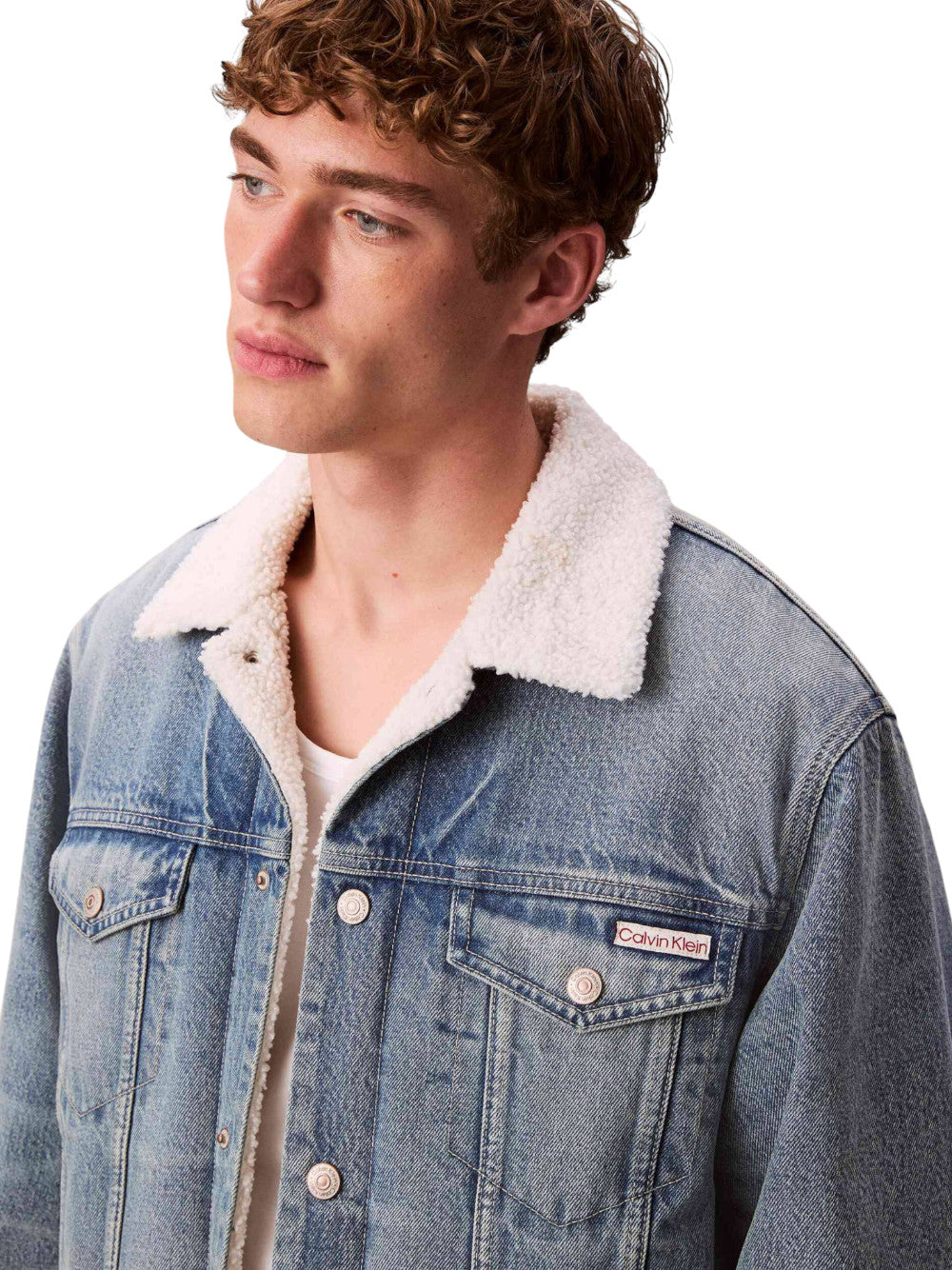 Calvin Klein Giubbino Uomo SHERPA TRUCKER LV04RD737G 01J