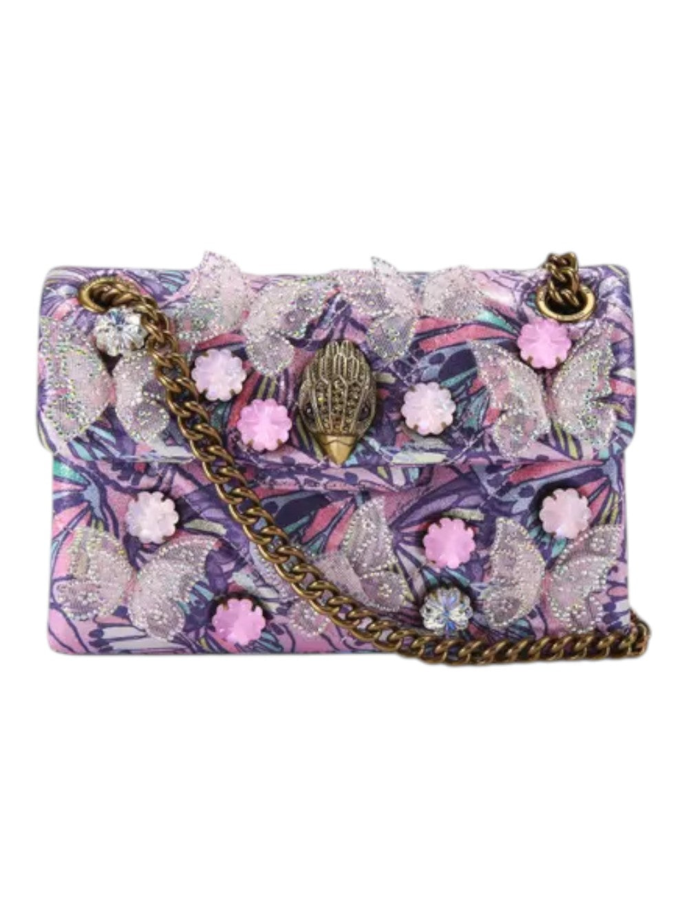 Kurt Geiger Borsa Donna Mini Kensington Butterfly-Lilac-Fabric 5588595609 95