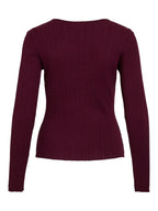 VILA Maglia Donna VINELLY V-NECK L/S RIB DETAIL KNIT TOP 14110075