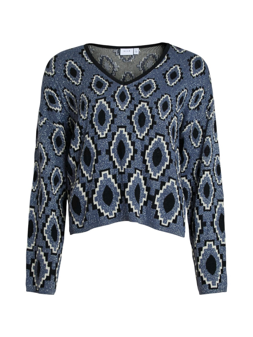 VILA Maglia Donna VISTREY L/S V-NECK KNIT TOP 14108075